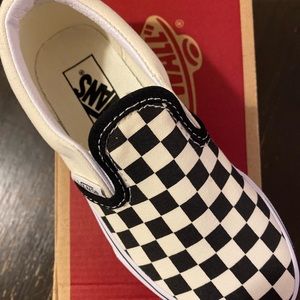 NWT VANS KIDS CHECKERBOARD SLIP-ON